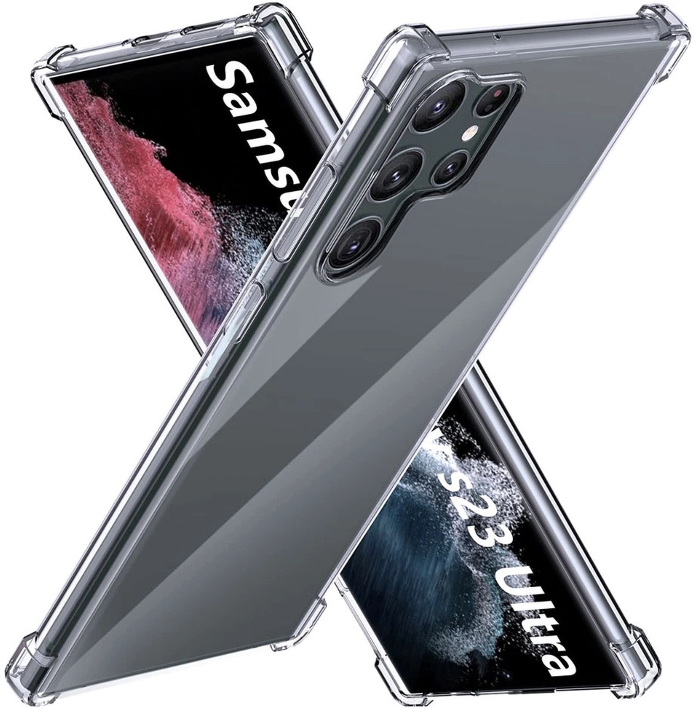 Samsung Galaxy S23 Ultra Hoesje Schokbestendig en Dun TPU Transparant afbeelding 1
