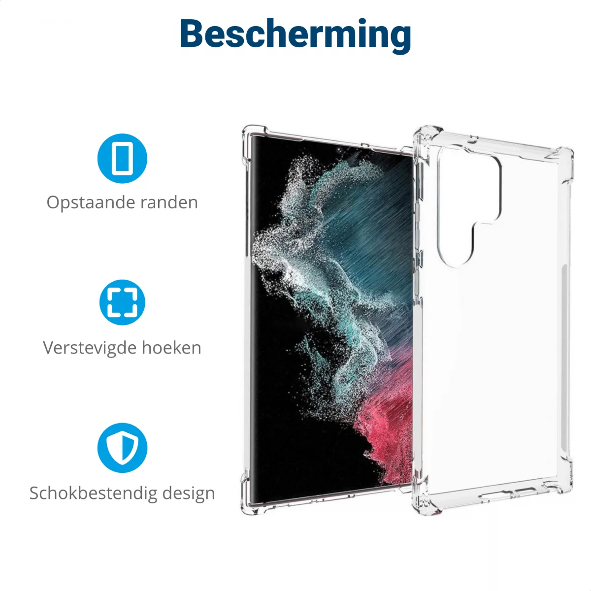 Samsung Galaxy S23 Ultra Hoesje Schokbestendig en Dun TPU Transparant afbeelding 6