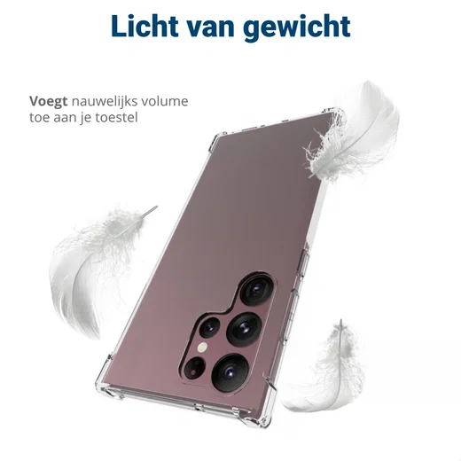 Samsung Galaxy S23 Ultra Hoesje Schokbestendig en Dun TPU Transparant afbeelding 7