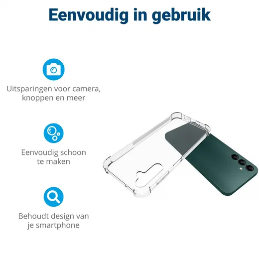 Samsung Galaxy A14 Hoesje Schokbestendig en Dun TPU Transparant afbeelding 6