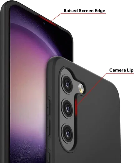 Samsung Galaxy S23 Hoesje Dun TPU Back Cover Matte Zwart afbeelding 5