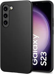 Samsung Galaxy S23 Hoesje Dun TPU Back Cover Matte Zwart afbeelding