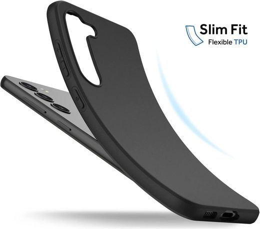 Samsung Galaxy S23 Hoesje Dun TPU Matte Back Cover Zwart afbeelding 3