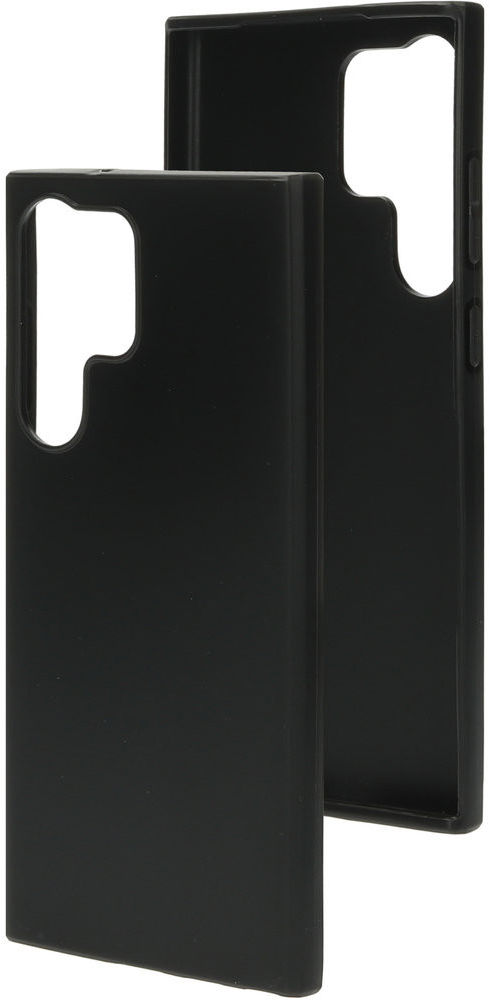 Samsung Galaxy S23 Ultra Hoesje Dun TPU Matte Back Cover Zwart afbeelding 2