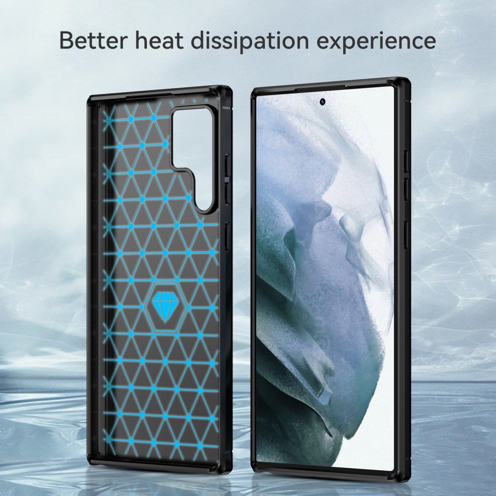 Samsung Galaxy S23 Ultra Hoesje Geborsteld TPU Back Cover Zwart afbeelding 7
