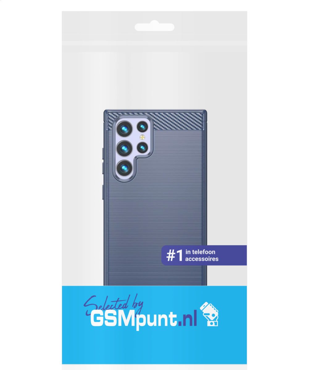 Samsung Galaxy S23 Ultra Hoesje Geborsteld TPU Back Cover Blauw afbeelding 12