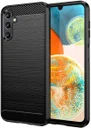 Samsung Galaxy A14 Hoesje Geborsteld TPU Flexibele Back Cover Zwart