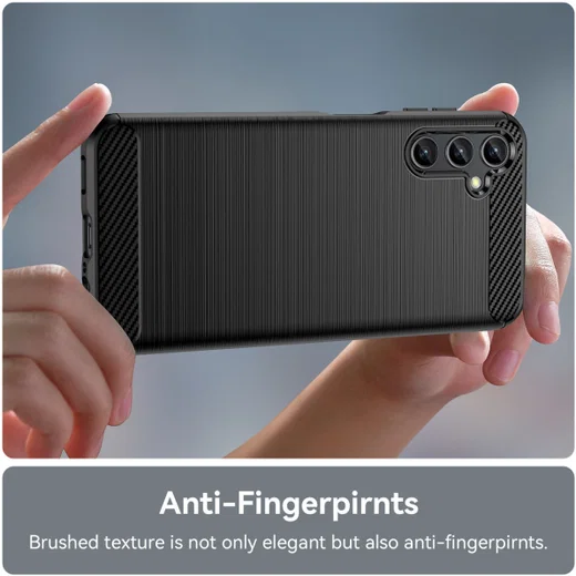 Samsung Galaxy A14 Hoesje Geborsteld TPU Flexibele Back Cover Zwart afbeelding 6