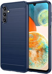 Samsung Galaxy A14 Hoesje Geborsteld TPU Flexibele Back Cover Blauw afbeelding