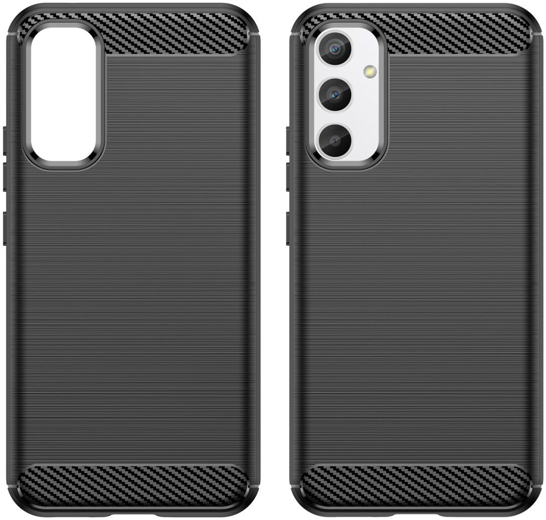 Samsung Galaxy A34 Hoesje Geborsteld TPU Flexibele Back Cover Zwart afbeelding 7