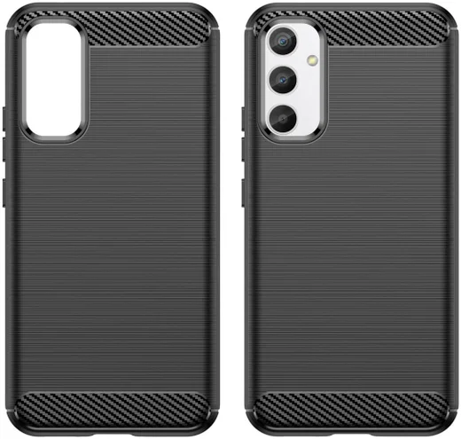 Samsung Galaxy A34 Hoesje Geborsteld TPU Flexibele Back Cover Zwart afbeelding 7