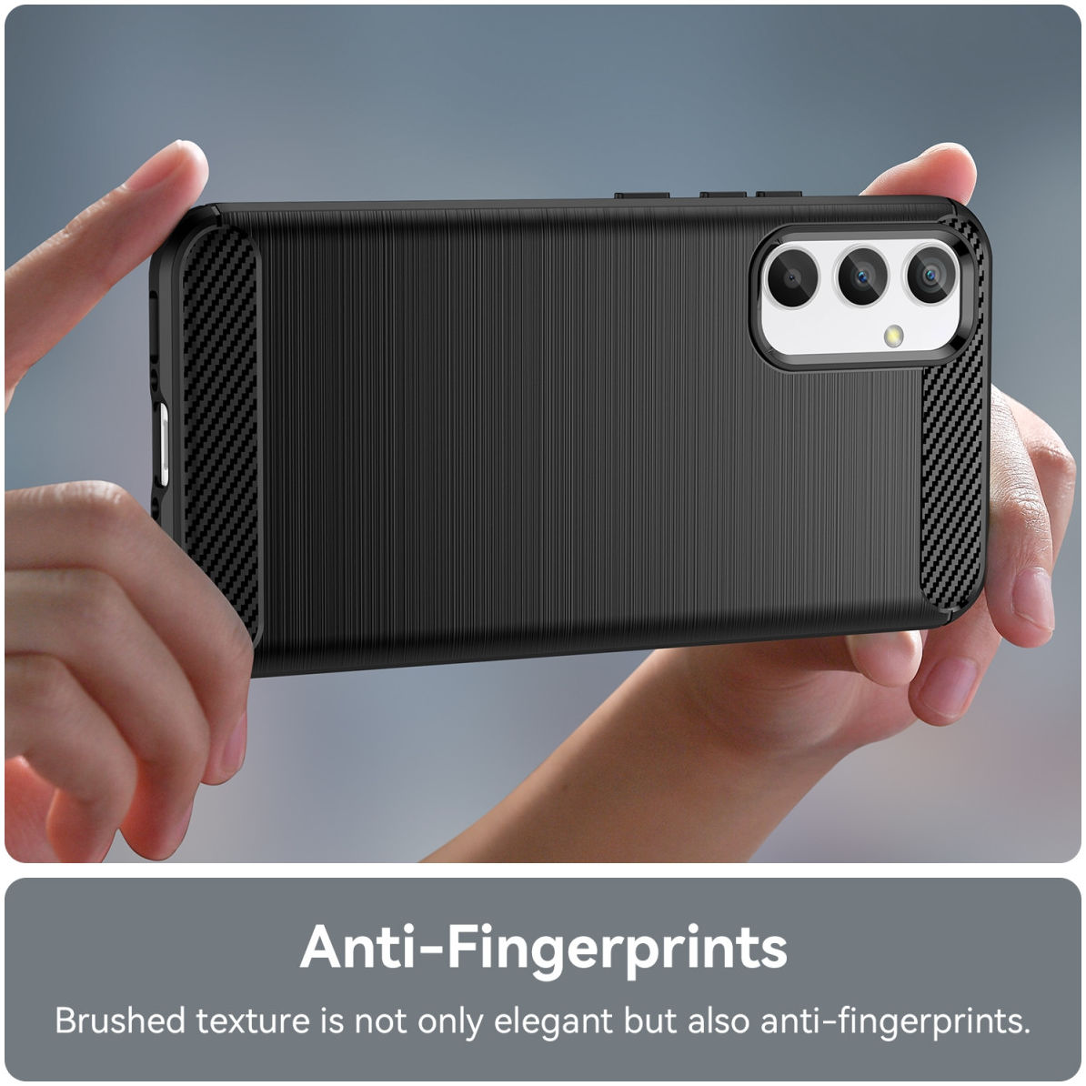 Samsung Galaxy A34 Hoesje Geborsteld TPU Flexibele Back Cover Zwart afbeelding 6