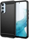 Samsung Galaxy A54 Hoesje Geborsteld TPU Flexibele Back Cover Zwart