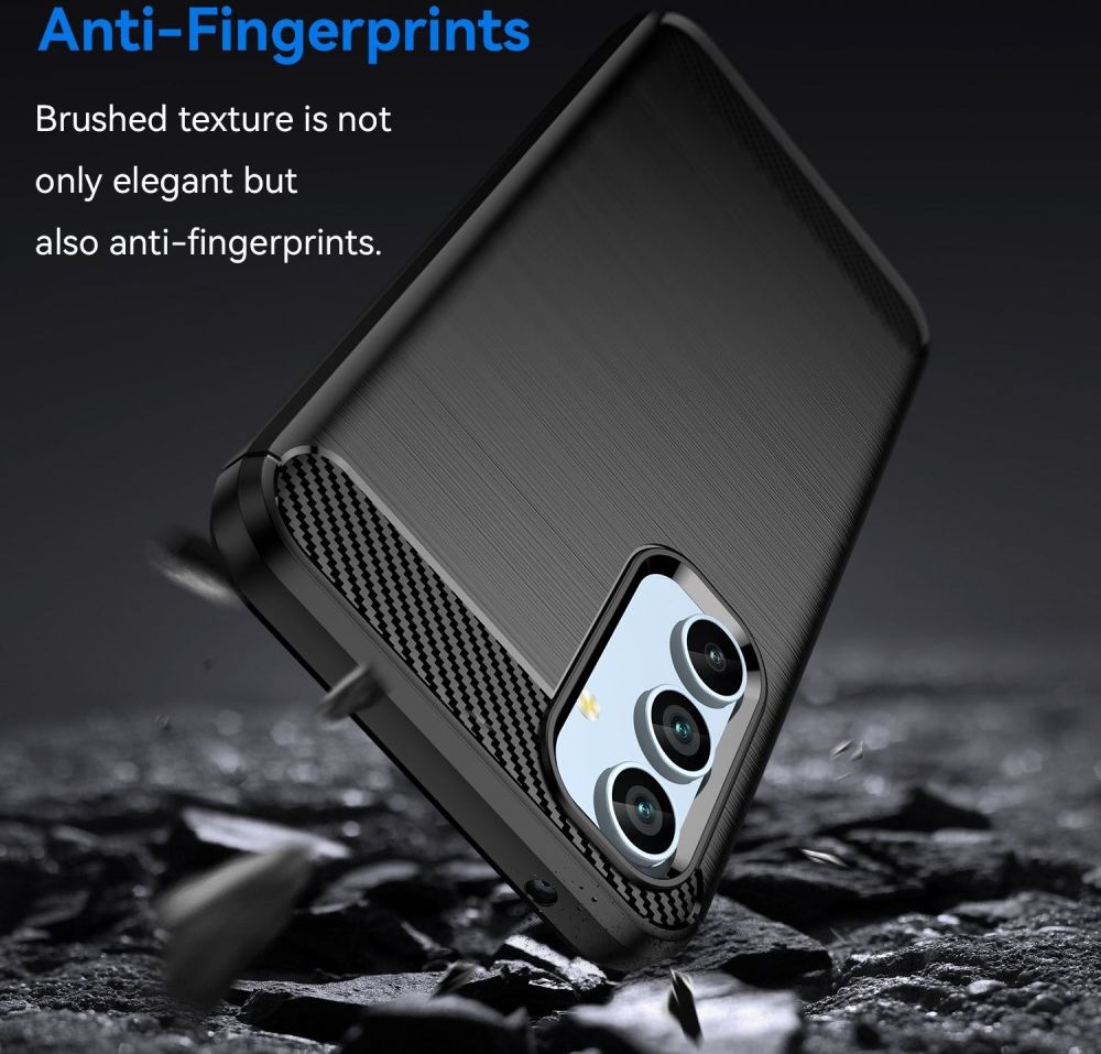 Samsung Galaxy A54 Hoesje Geborsteld TPU Flexibele Back Cover Zwart afbeelding 4