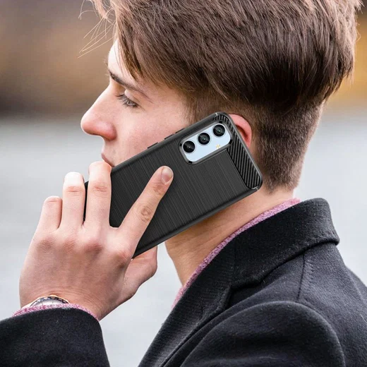 Samsung Galaxy A54 Hoesje Geborsteld TPU Flexibele Back Cover Zwart afbeelding 10
