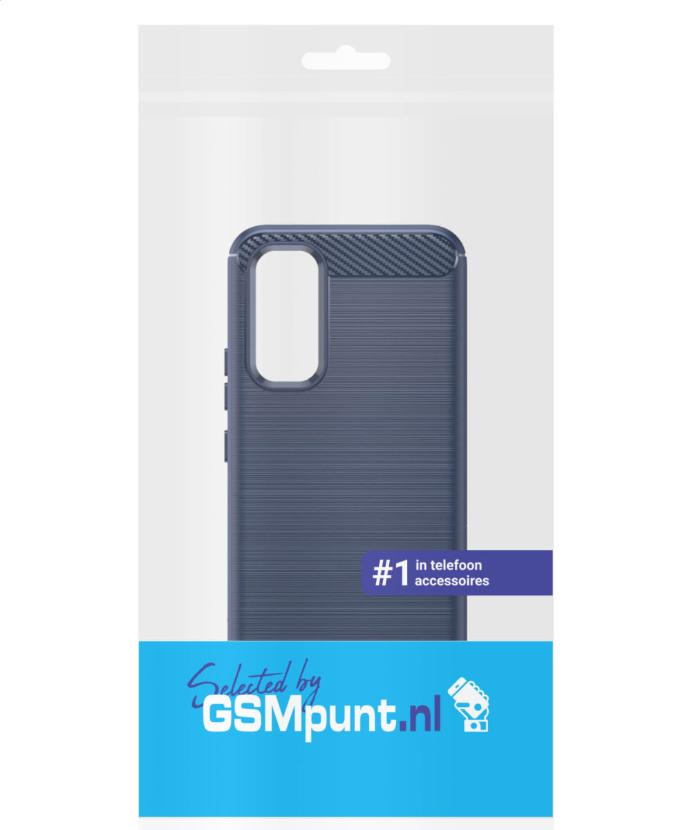 Samsung Galaxy A54 Hoesje Geborsteld TPU Flexibele Back Cover Blauw afbeelding 11