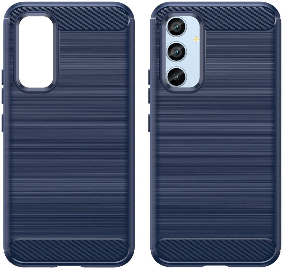 Samsung Galaxy A54 Hoesje Geborsteld TPU Flexibele Back Cover Blauw afbeelding 10