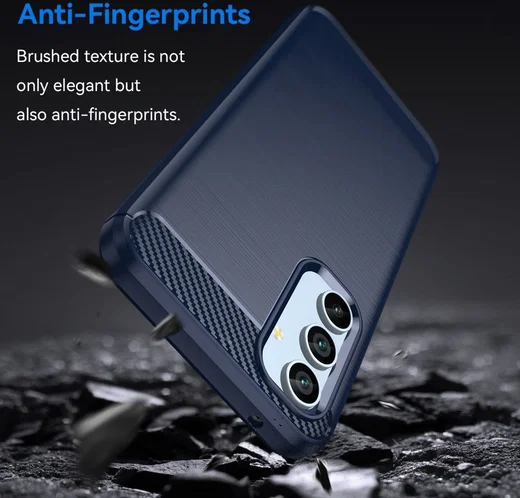 Samsung Galaxy A54 Hoesje Geborsteld TPU Flexibele Back Cover Blauw afbeelding 4