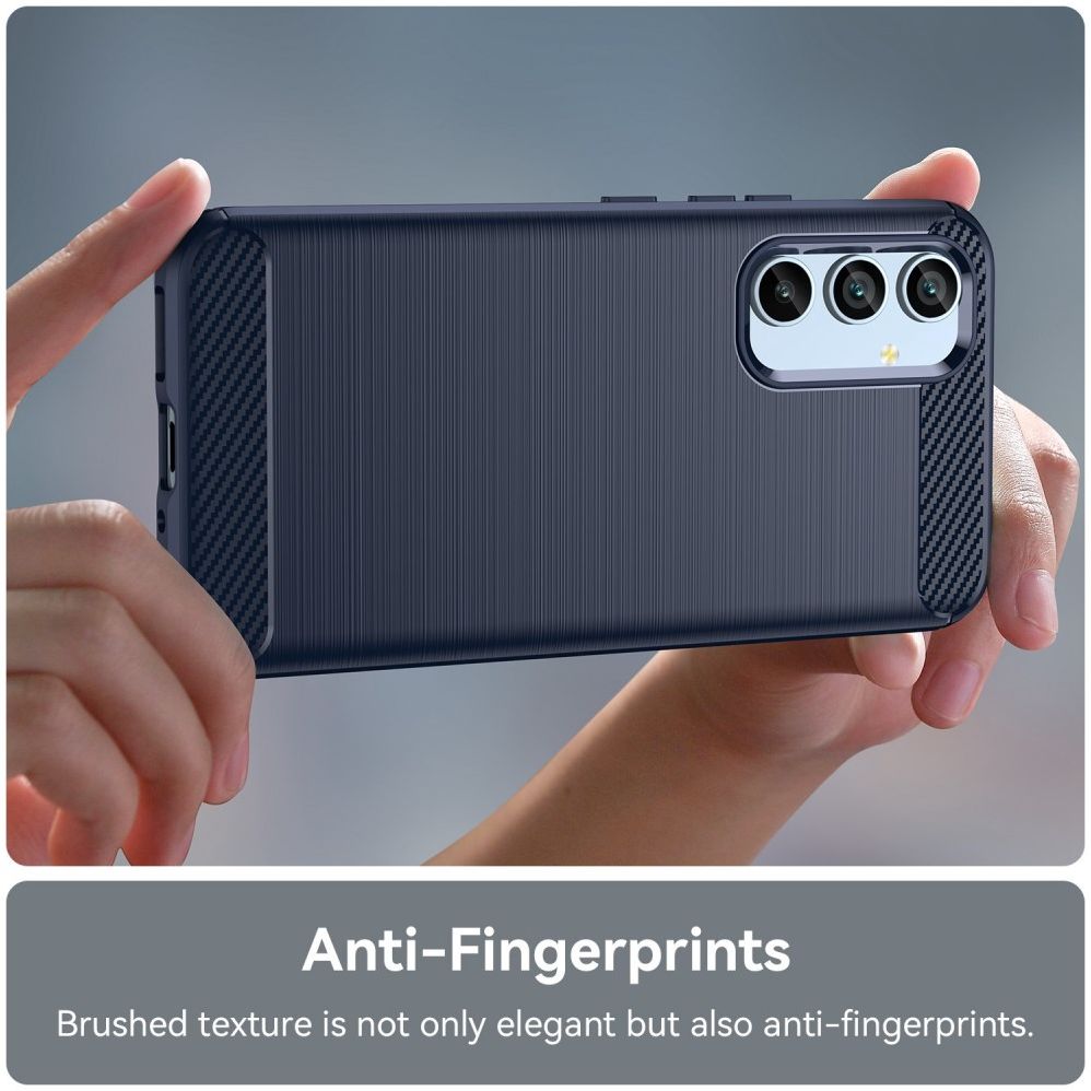 Samsung Galaxy A54 Hoesje Geborsteld TPU Flexibele Back Cover Blauw afbeelding 6