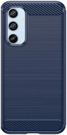 Samsung Galaxy A54 Hoesje Geborsteld TPU Flexibele Back Cover Blauw afbeelding 2