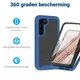 Samsung Galaxy S23 Hoesje Full Protect 360° Cover Hybride Blauw afbeelding 2