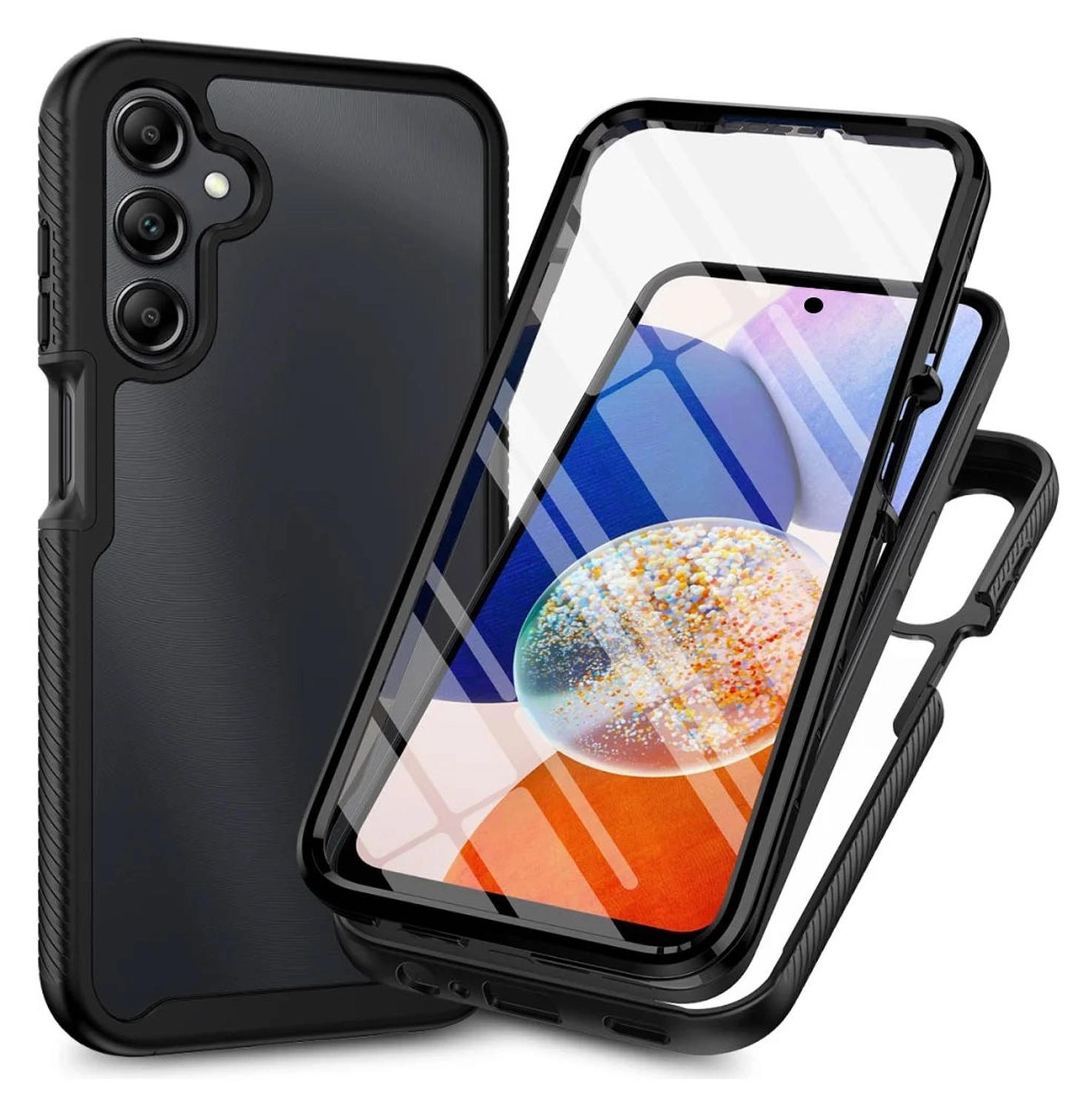 Samsung Galaxy S23 Plus Hoesje Full Protect 360° Cover Hybride Zwart afbeelding 1