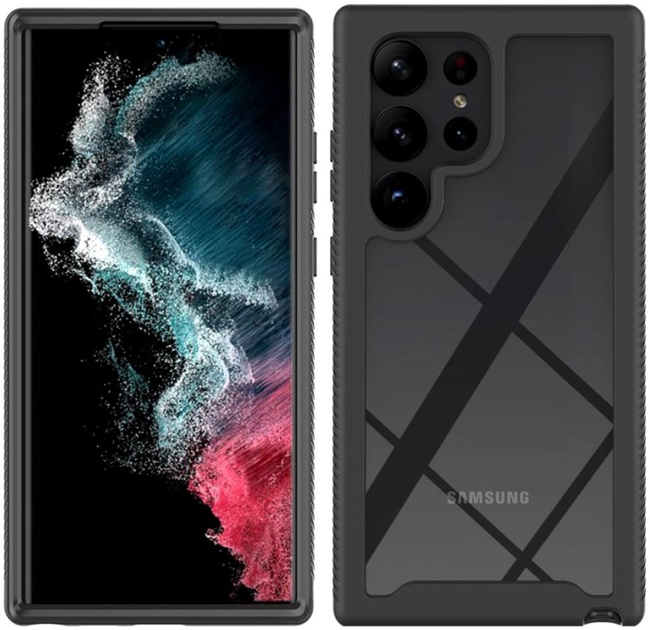 Samsung Galaxy S23 Ultra Hoesje Full Protect 360° Cover Hybride Zwart afbeelding 7