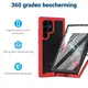Samsung Galaxy S23 Ultra Hoesje Full Protect 360° Cover Hybride Rood afbeelding 2
