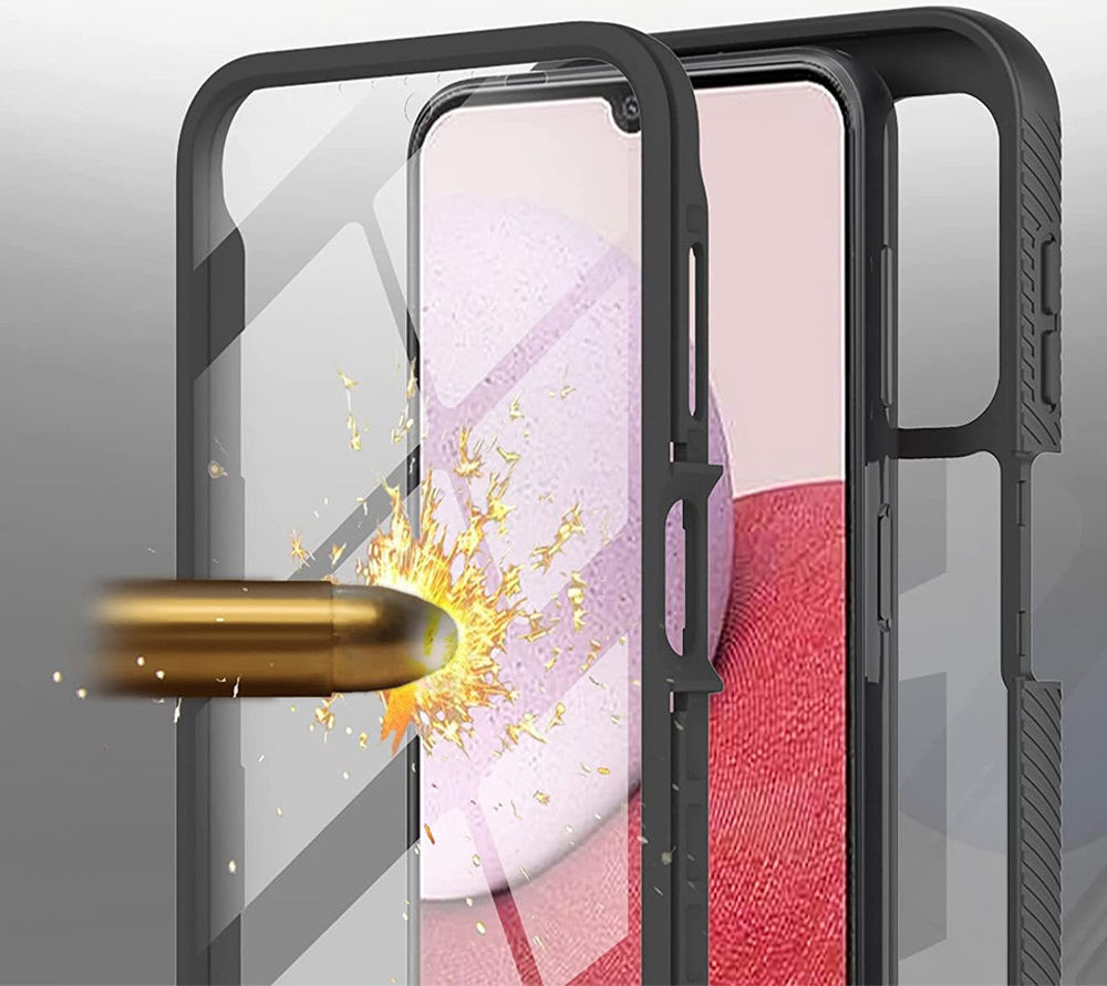 Samsung Galaxy A14 Hoesje Full Protect 360° Cover Hybride Zwart afbeelding 8