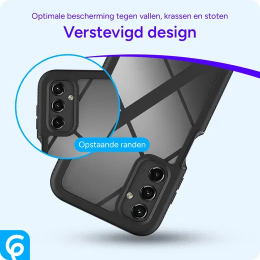 Samsung Galaxy A14 Hoesje Full Protect 360° Cover Hybride Zwart afbeelding 2