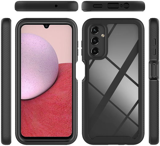 Samsung Galaxy A14 Hoesje Full Protect 360° Cover Hybride Blauw afbeelding 8