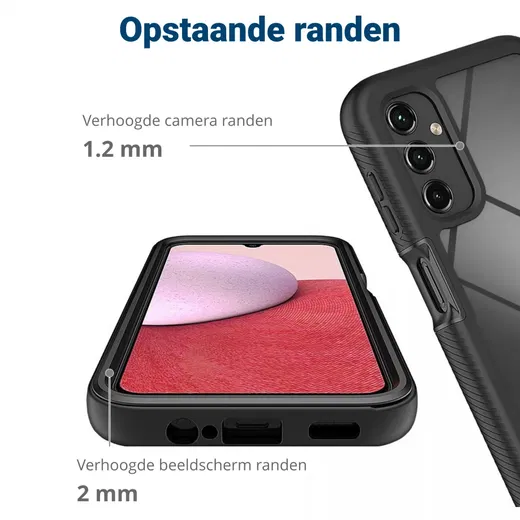 Samsung Galaxy A14 Hoesje Full Protect 360° Cover Hybride Blauw afbeelding 7