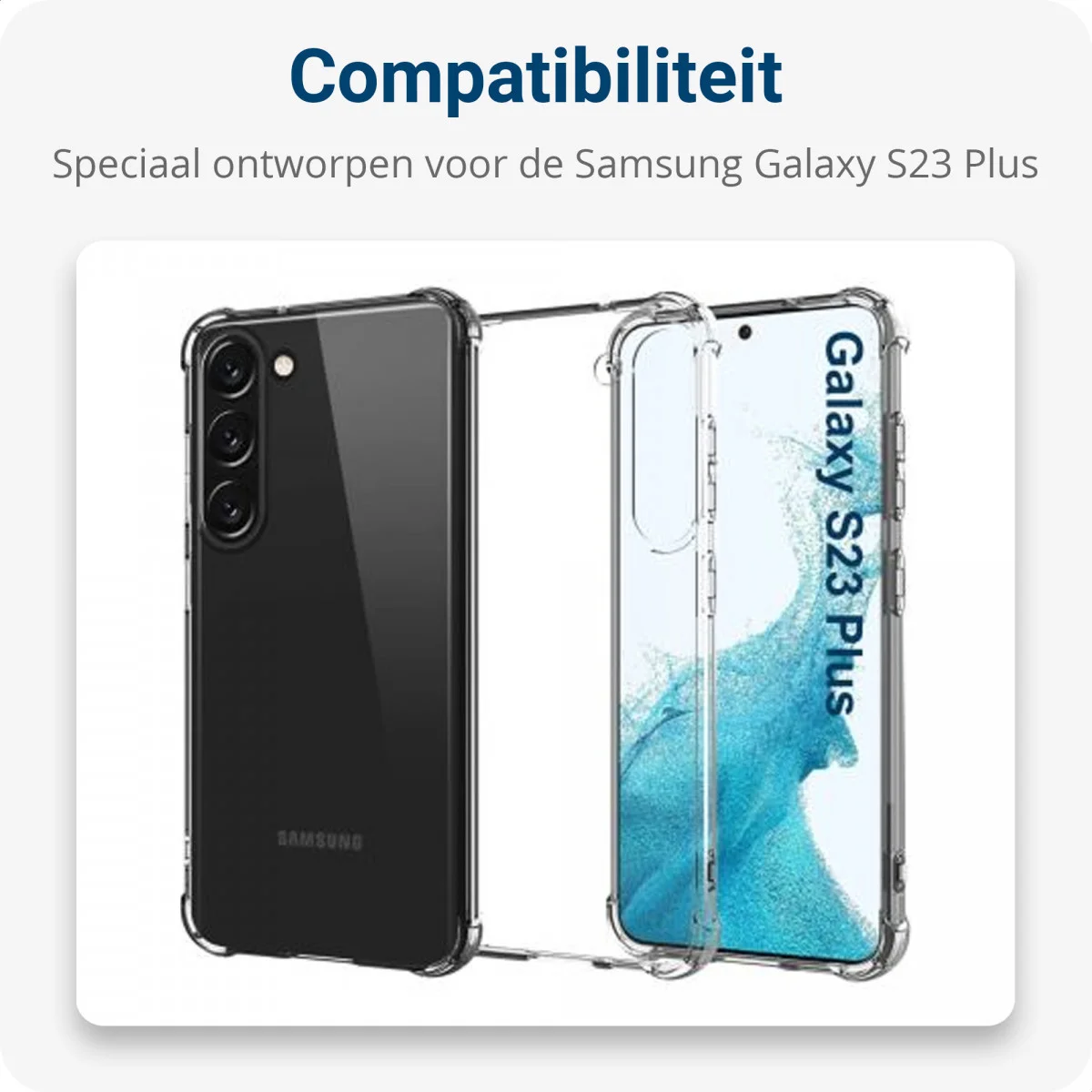 Samsung Galaxy S23 Plus Hoesje met Koord TPU Transparant afbeelding 4