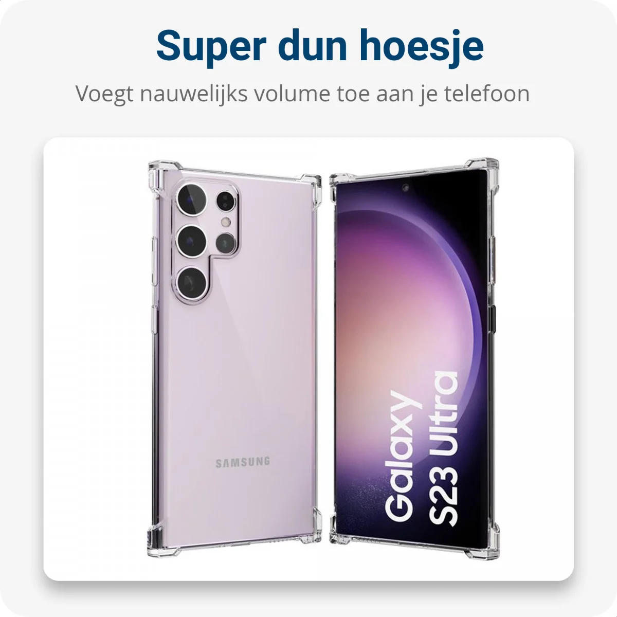 Samsung Galaxy S23 Ultra Hoesje met Koord TPU Transparant afbeelding 5