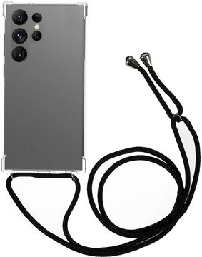 Samsung Galaxy S23 Ultra Hoesje met Koord TPU Transparant