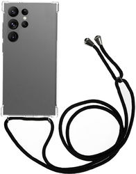 Samsung Galaxy S23 Ultra Hoesje met Koord TPU Transparant afbeelding