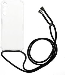 Samsung Galaxy A14 Hoesje met Koord Schokbestendig TPU Transparant afbeelding
