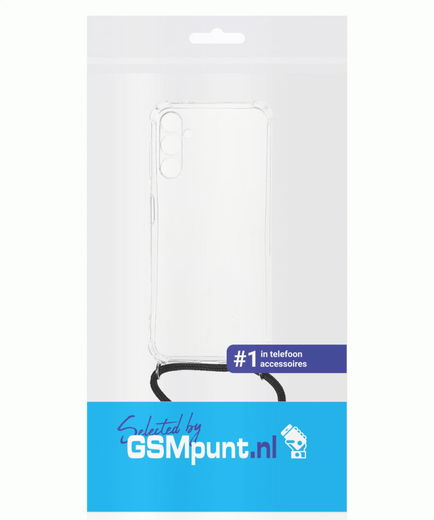 Samsung Galaxy A14 Hoesje met Koord Schokbestendig TPU Transparant afbeelding 15
