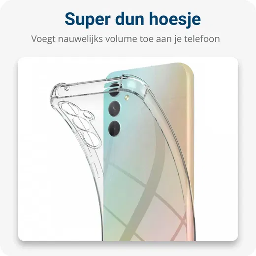Samsung Galaxy A14 Hoesje met Koord Schokbestendig TPU Transparant afbeelding 5