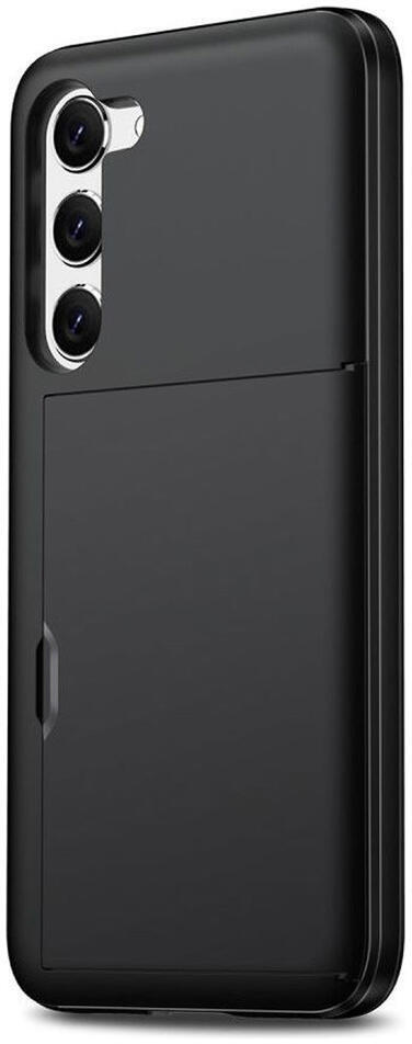 Samsung Galaxy S23 Hoesje met Slider Kaarthouder Back Cover Zwart afbeelding 12