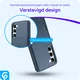Samsung Galaxy S23 Hoesje met Slider Kaarthouder Back Cover Blauw afbeelding 2