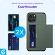 Samsung Galaxy S23 Hoesje met Slider Kaarthouder Back Cover Groen afbeelding 11
