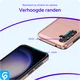 Samsung Galaxy S23 Hoesje met Slider Kaarthouder Back Cover Roze Goud afbeelding 6
