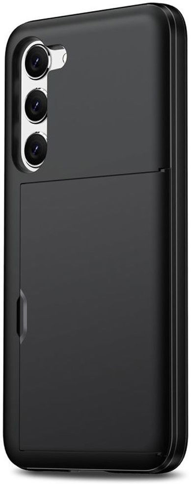 Samsung Galaxy S23 Plus Hoesje Slider Kaarthouder Back Cover Zwart afbeelding 14