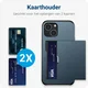 Samsung Galaxy S23 Plus Hoesje Slider Kaarthouder Back Cover Blauw afbeelding 2