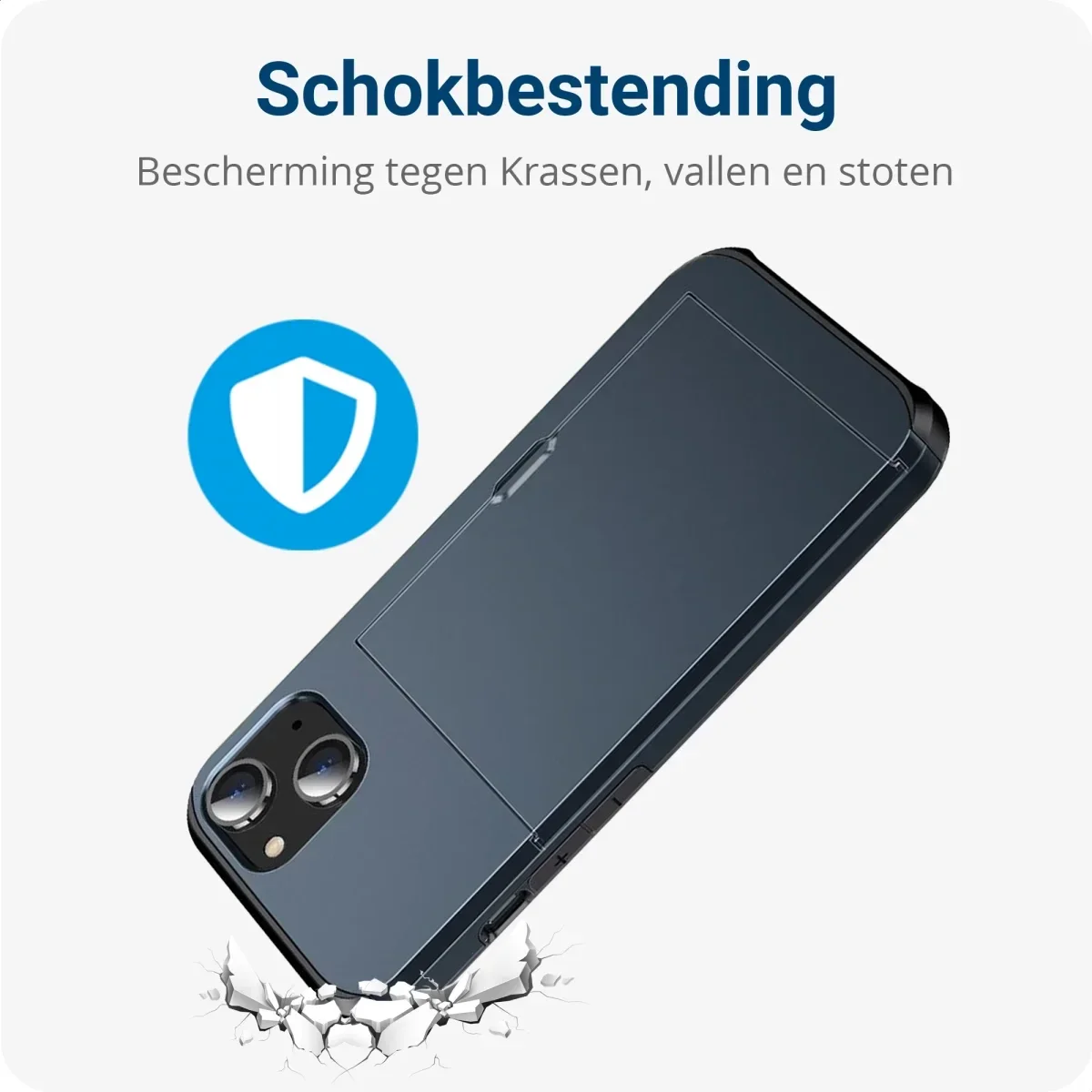 Samsung Galaxy S23 Plus Hoesje Slider Kaarthouder Back Cover Blauw afbeelding 9