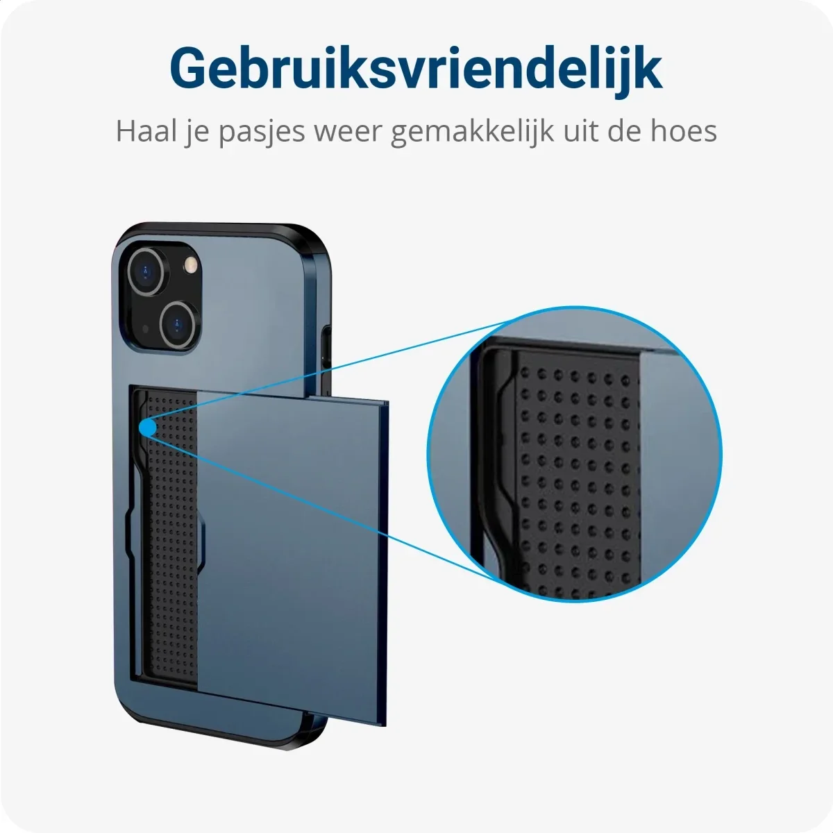 Samsung Galaxy S23 Plus Hoesje Slider Kaarthouder Back Cover Blauw afbeelding 11