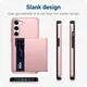 Samsung Galaxy S23 Plus Hoesje Slider Kaarthouder Back Cover Roze Goud afbeelding 7
