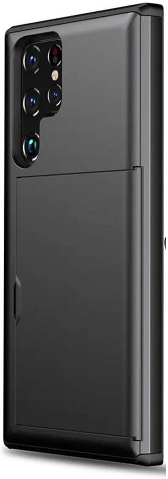 Samsung Galaxy S23 Ultra Hoesje met Slider Kaarthouder Zwart afbeelding 14