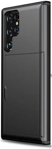 Samsung Galaxy S23 Ultra Hoesje met Slider Kaarthouder Zwart afbeelding 14